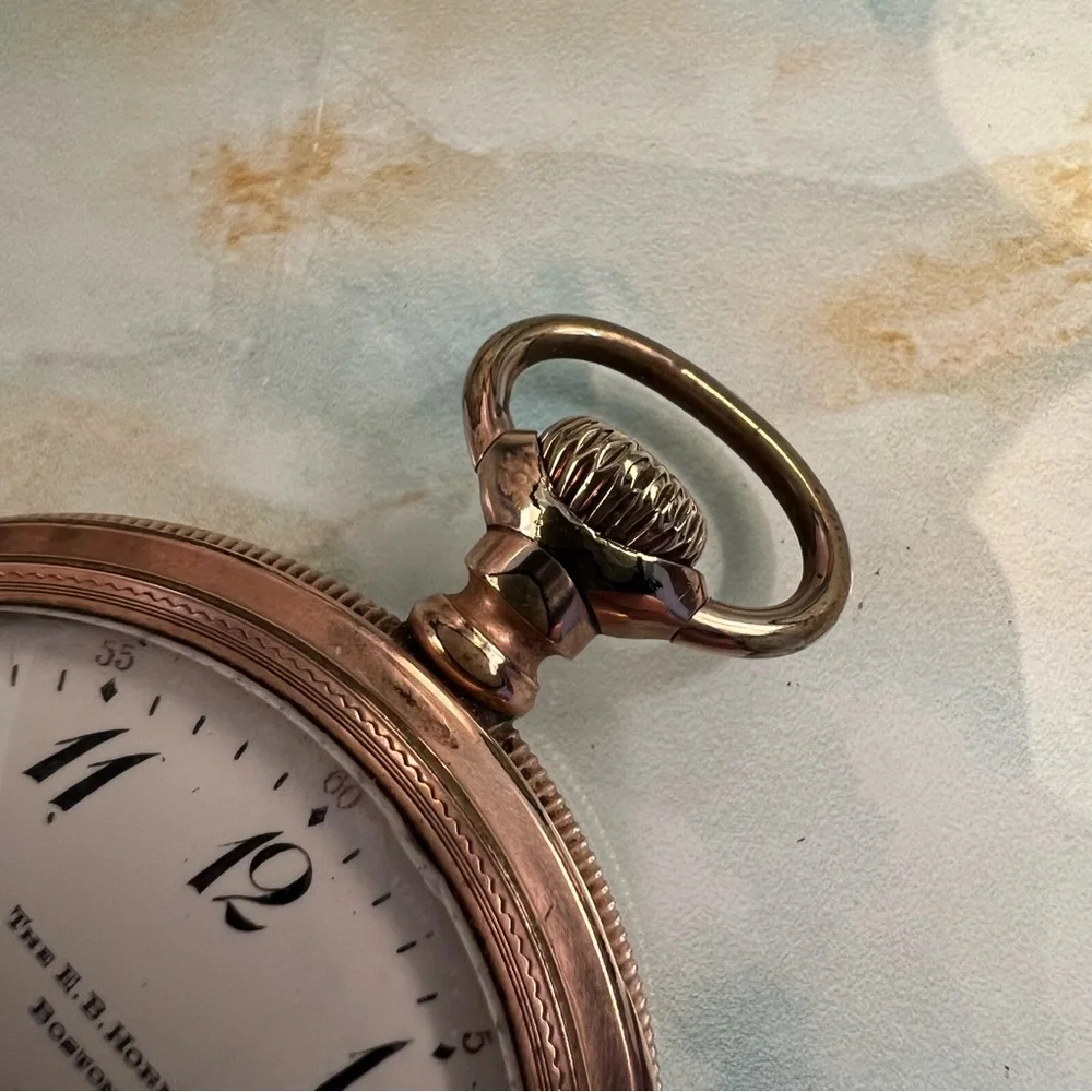 ILLINOIS WATCH CO Antique 11 Jewel Pocket Watch in 10k Gold Filled Dueber Case
